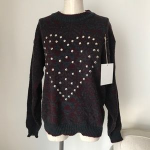 [LF] Furst of a Kind Heart Open Knitted Sweater